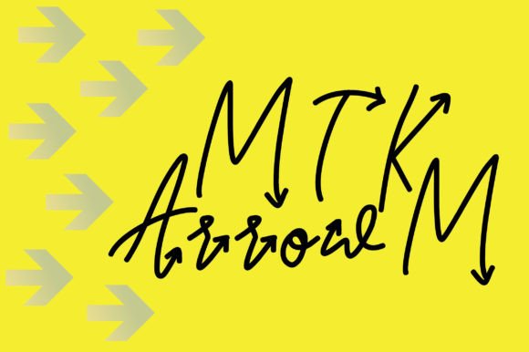 Adding Playful Charm with the Mtk Arrowm Handwritten Font