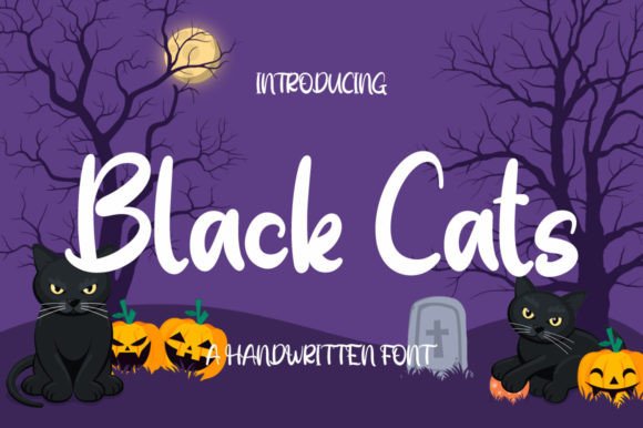 Black Cats Font: A Handwritten Typeface for Editorial Personality