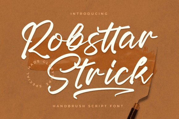 Robsttar Strick Font: A Brush Script for Modern Digital Marketing