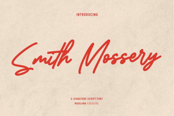 Smith Mossery: A Modern Script Font for Balanced Digital Design